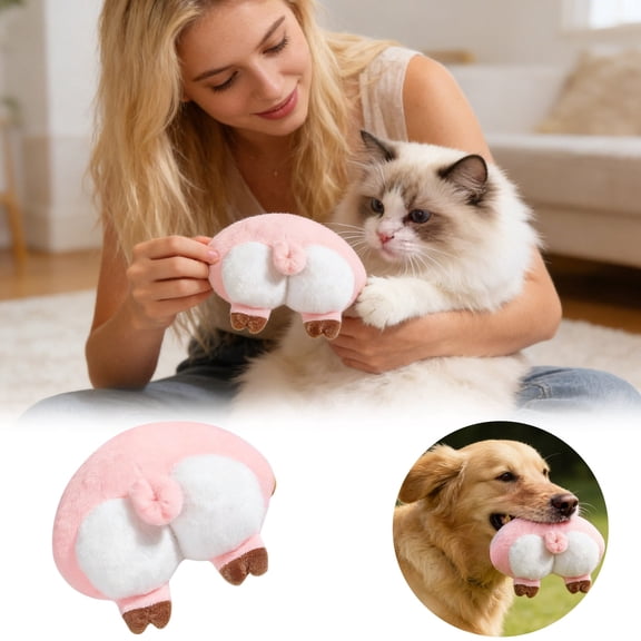 Farting Dog Toy, Squeaky Plush Chew Toy with Humorous Puff Sound, Soft Interactive Pet Accessory for Small Medium Large Dogs, 1PC