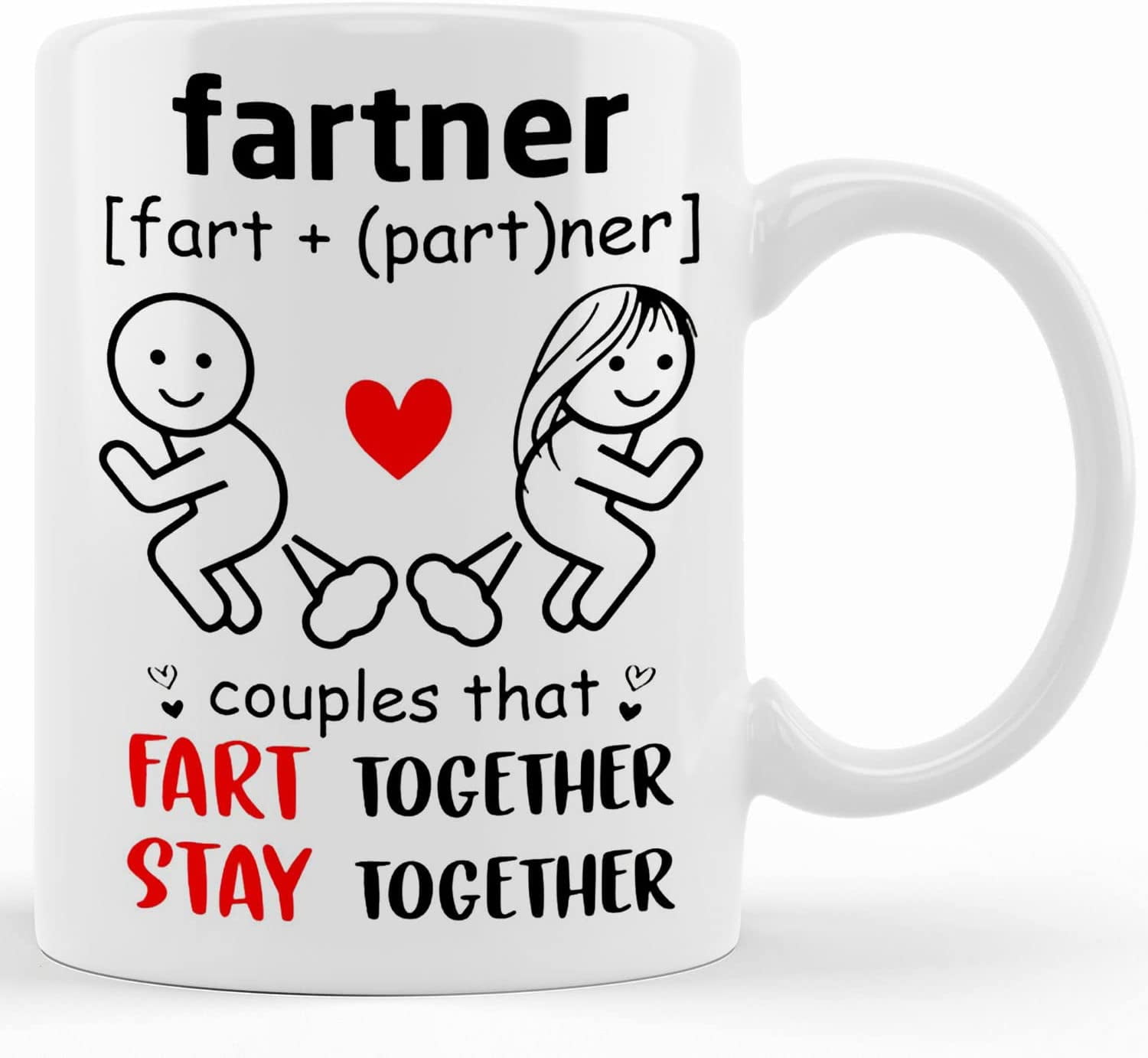 Fartner Mug, Funny Gift For Girlfriend, Boyfriend, Valentines Gifts For Her,  For Him, Boyfriend Gifts,valentine 2022 Mug,valentine 2022 Gift, Ceramic  Novelty Coffee Mugs 11oz, 15oz Mug, - Walmart.com, image size:1500x1382