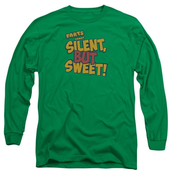 Farts Candy Silent But Sweet Long Sleeve Adult 18/1 T-Shirt Kelly Green