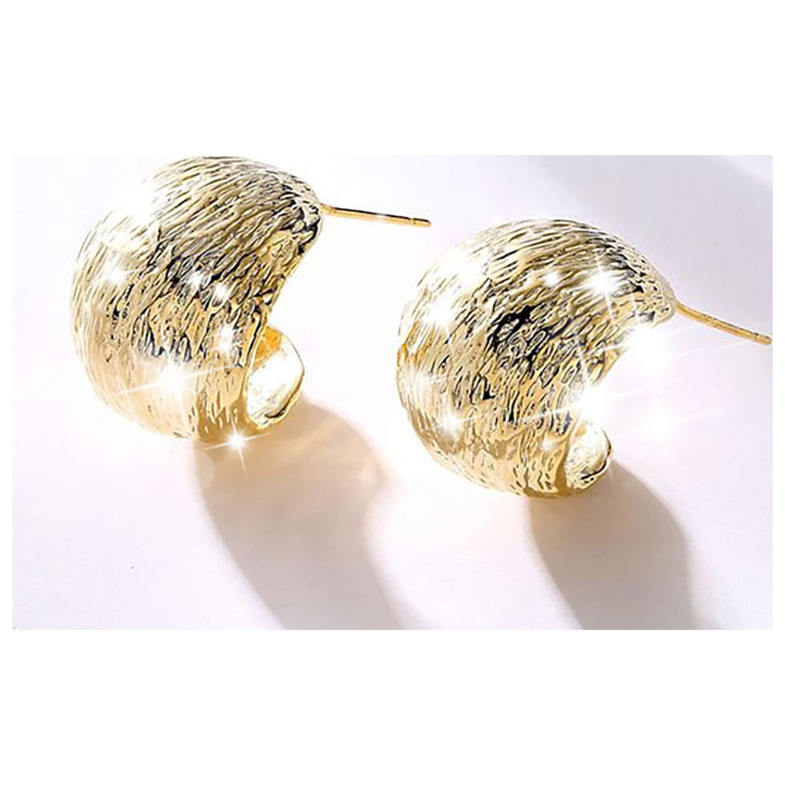 Farvoery Fashion Light Luxury Doubles C Shaped S925 Silver Needle Stud