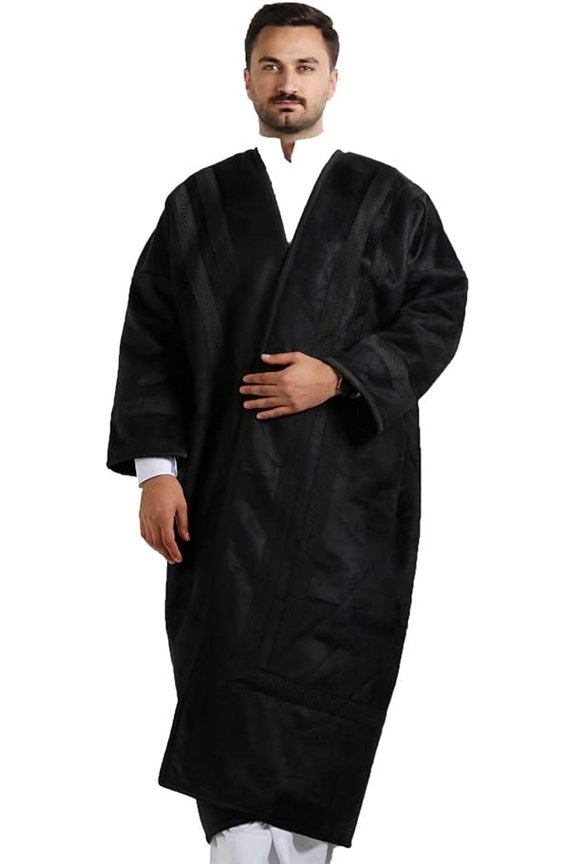 Farwa Classic - Warm Winter Coat - Cloak Arab Dress - Mens Khaleejy Islamic Arabian High-Quality Coat   4 Different Colors