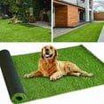 thumbnail image 1 of Fas Home Artificial Grass Turf 6' x 14' Indoor Outdoor, 0.8 Inch Pile Height Fake Grass Realistic Synthetic Grass with Drain Holes Grass Carpet Pet Grass for Patio Garden Lawn Landscape Balcony, 1 of 7