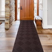 Fas Home Runner Rugs 2FTX6FT Indoor Outdoor Hallway Runner with Rubber Backing Non-Slip Carpet Washable Area Rugs Custom Sizes for Entryway Kitchen Laundry Room
