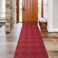 thumbnail image 1 of Fas Home Runner Rugs 4FTX7FT Indoor Outdoor Hallway Runner with Rubber Backing Non-Slip Carpet Washable Area Rugs Custom Sizes for Entryway Kitchen Laundry Room Balcony Patio Red, 1 of 7