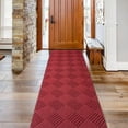 thumbnail image 1 of Fas Home Runner Rugs 6FTX28FT Indoor Outdoor Hallway Runner with Rubber Backing Non-Slip Carpet Washable Area Rugs Custom Sizes for Entryway Kitchen Laundry Room Balcony Patio Red, 1 of 7