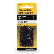 Fas-n-tite Specialty Cut Tacks, #14 x 3/4", Steel, Blued Finish, Black, 2.0 oz pack