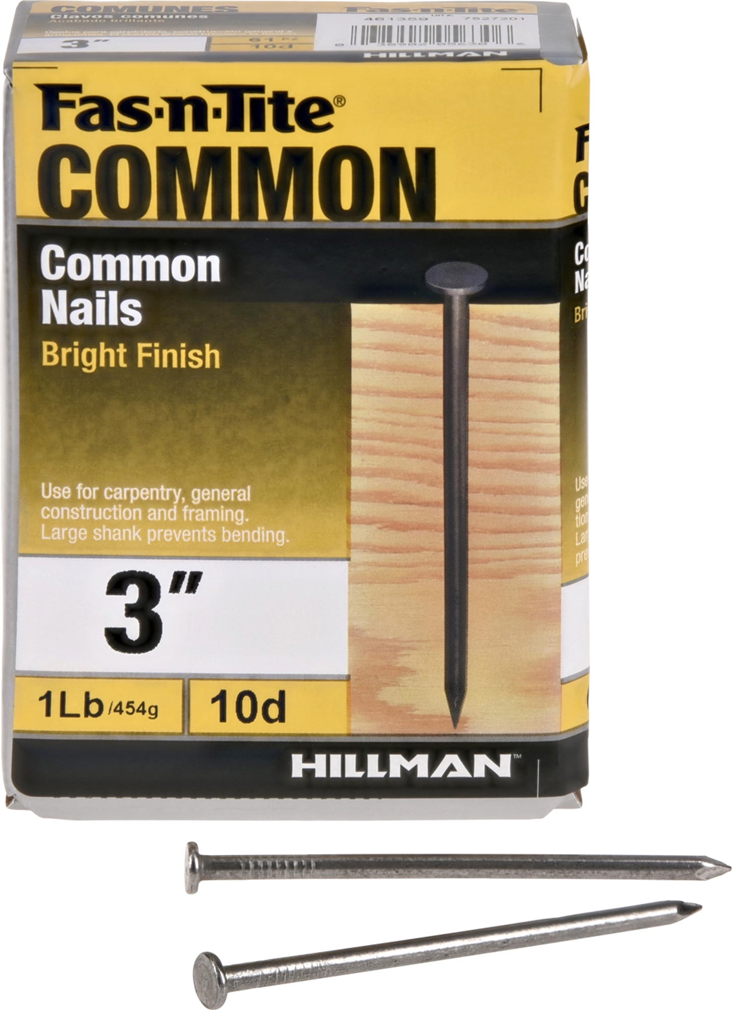 Fas-N-Tite Steel, 10D Bright Common Nails (3") - 1 lb