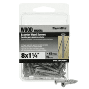 Fas-n-Tite Hillman Wood Screws , Wood To Wood Deck Exterior Screws 8 x 1-1/4-in (75 Pieces)