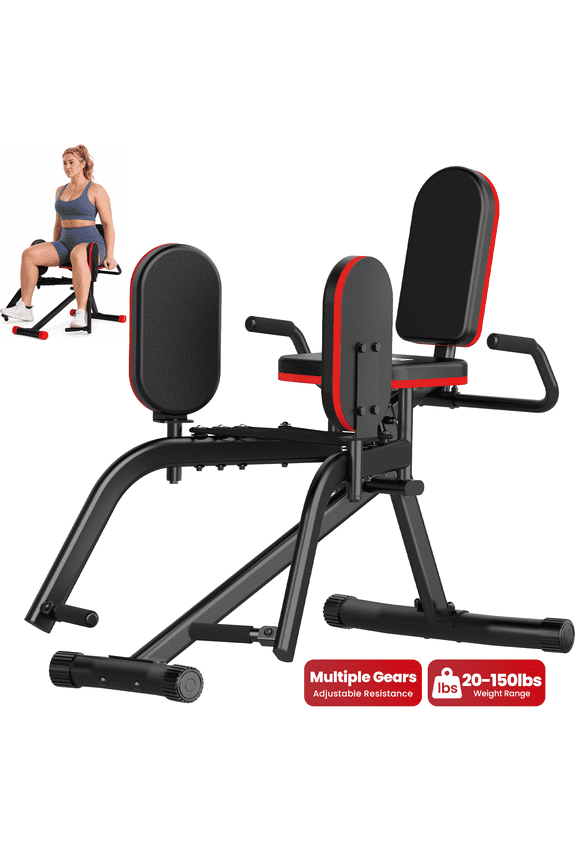 Multiple Adjustable Resistance Hip Abductor Machine, Quiet Glute & Leg Workout Equipment for Hips Shaping & Strength Training, 440 lbs Max Load, Ideal for Home Gym Use