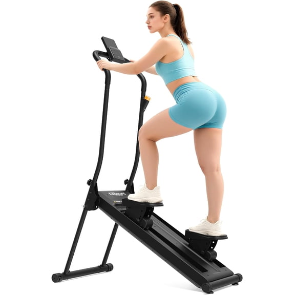 FasBrand Stair Stepper for Home Gym, Stair Climber Workout Machine with Upgraded 6-Level Adjustable Resistance, Foldable Vertical Full Body Cardio Equipment, Non-Slip Pedals, Quiet 350 LBS Capacity