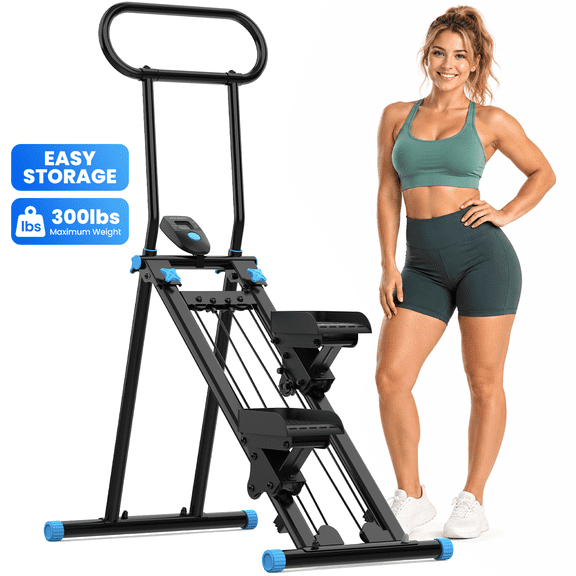 FasBrand Stair Stepper for Home, Full-Body Exercise Stair Climber, Compact Foldable Step Machines Designed for Home Workouts & Small Spaces