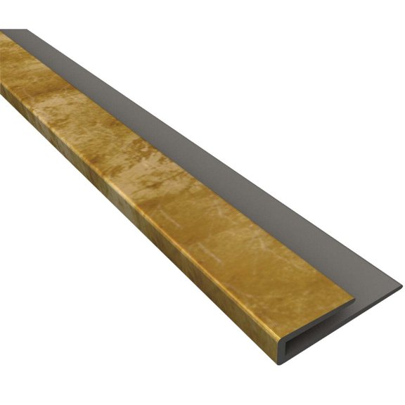 Fasade 18 In. Thermoplastic J-Edge Backsplash Trim, Bermuda Bronze Pack of 5