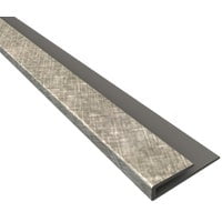 Fasade 18 In. Thermoplastic J-Edge Backsplash Trim, Cross Hatch Silver Pack of 5