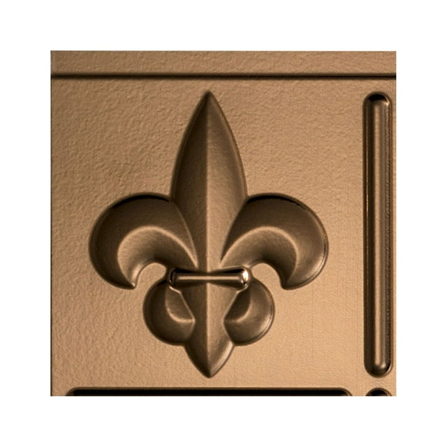 Fasade Easy Installation Fleur de Lis Oil Rubbed Bronze Backsplash