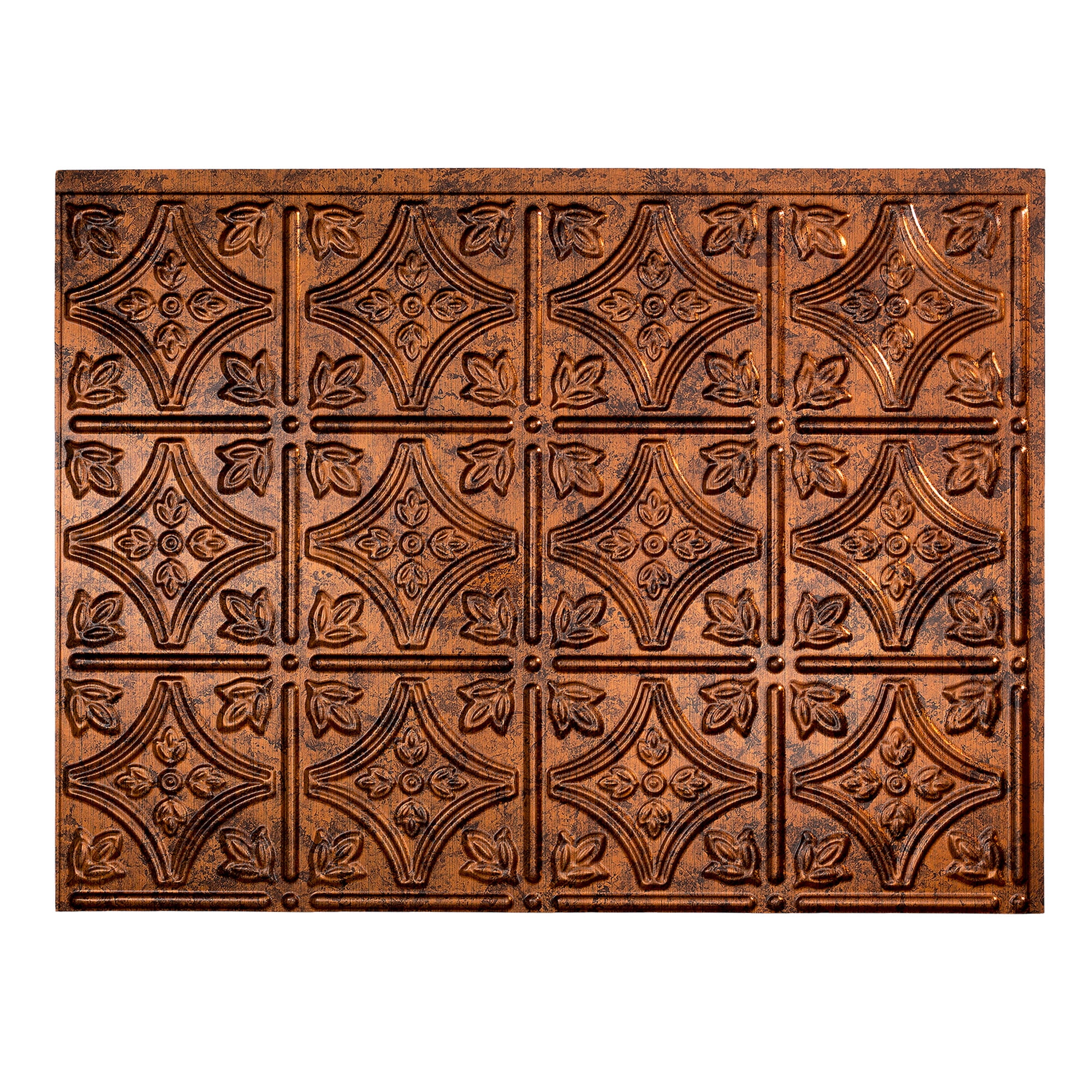 Fasade Easy Installation Quilted Cracked Copper Backsplash Panel for Kitchen and Bathrooms (18 sq ft Kit) Fasade Easy Installation Quilted Cracked Copper Backsplash Panel for Kitchen and Bathrooms (18 sq ft Kit)
