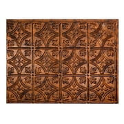 Fasade Easy Installation Traditional 1 Moonstone Copper Backsplash Panel for Kitchen and Bathrooms (18" x 24" Panel)