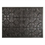 Fasade Easy Installation Traditional 1 Smoked Pewter Backsplash Panel for Kitchen and Bathrooms (18" x 24" Panel)
