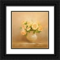 thumbnail image 1 of Fasani 12x12 Black Ornate Wood Framed with Double Matting Museum Art Print Titled - ROMANTIC ROSES I, 1 of 4