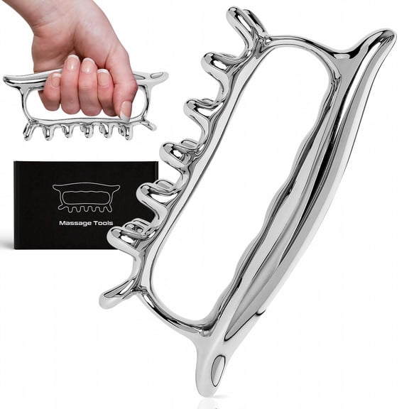M-ROMLOO Fascia Massage Tool, Deep Tissue Muscle Scraper for Myofascial Release, Stainless Steel Pressure Point Blaster for Pain Relief & Lymphatic Drainage