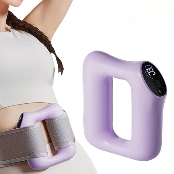 Fascia Ring Massager, Electric Massage Ring with Adjustable Strap, Deep Tissue Percussion Massager for Belly Fat Relief Muscle Recovery Travel and Home Use
