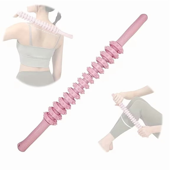 Deep Tissue Fascial Roller Massager for Neck, Leg & Back Pain Relief - Muscle Recovery Stick