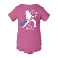 thumbnail image 1 of Fasciino - Cute Baby Onesie Bodysuit Boys Rock The World (Sizes: NB-24M), 1 of 2