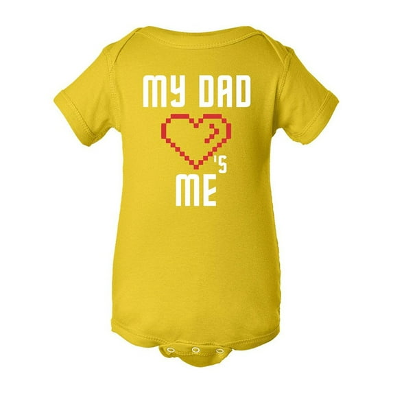 Fasciino Cute Baby Onesie Bodysuit "My Dad Hearts Me" (Sizes: NB-24M)
