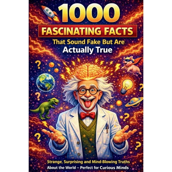 Fascinating Facts for Curious Minds 1000 Fascinating Facts That Sound Fake But Are Actually True Trivia Book Fun Facts: Strange, Surprising & Mind-Blowing T, (Paperback)