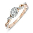 thumbnail image 1 of Fascinating Infinity Ring Wedding Ring 0.50 Carat Round Cut Diamond Moissanite On Rose Gold, 1 of 3