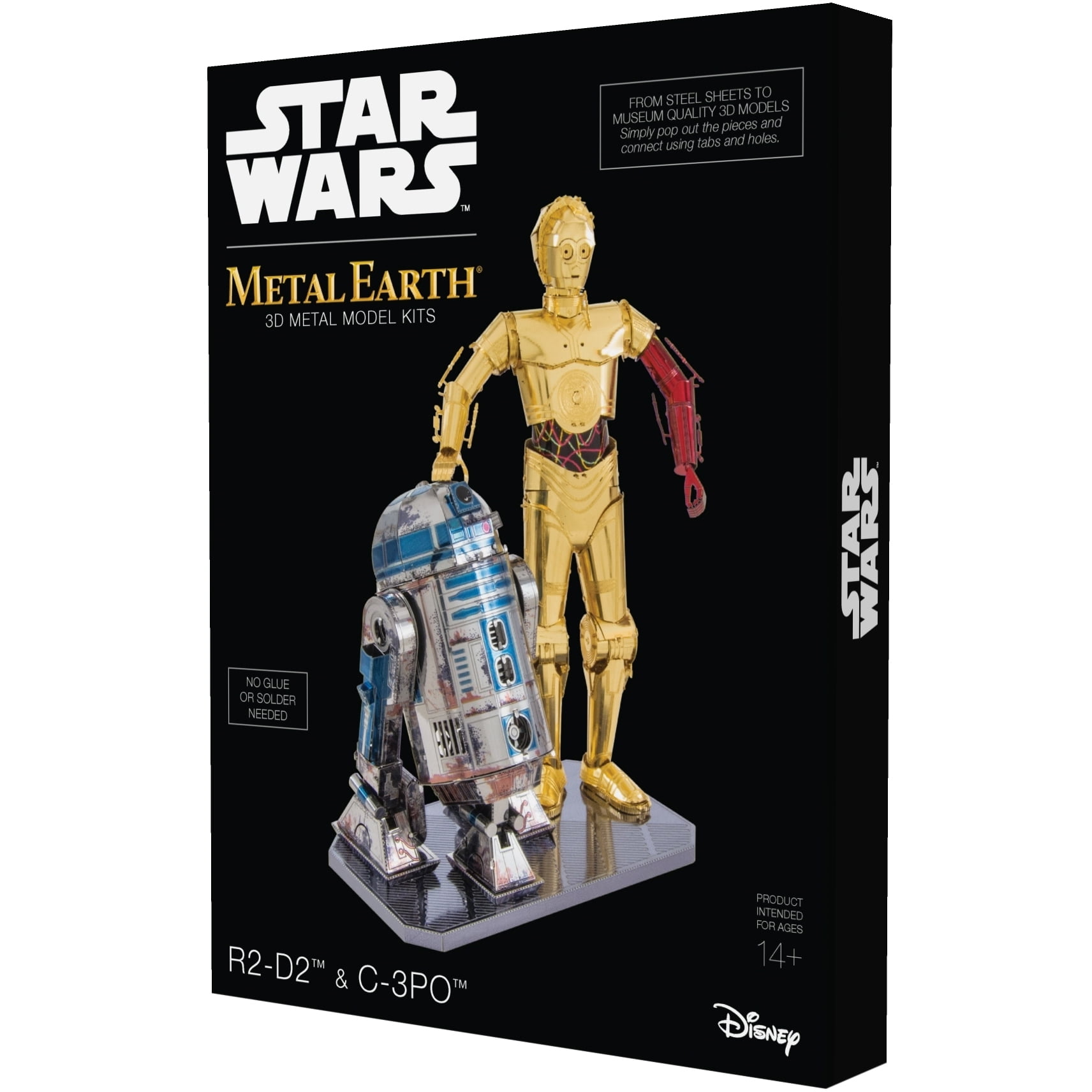 Metal Earth 3D Metal Model Kit Star Wars R2 D2 C 3PO Box Set