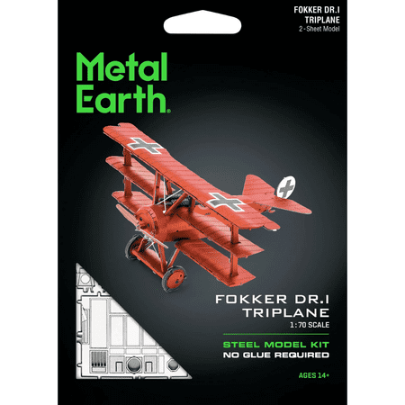 Metal Earth Fokker DR.I Triplane 3D Metal Model + Tweezers 12101