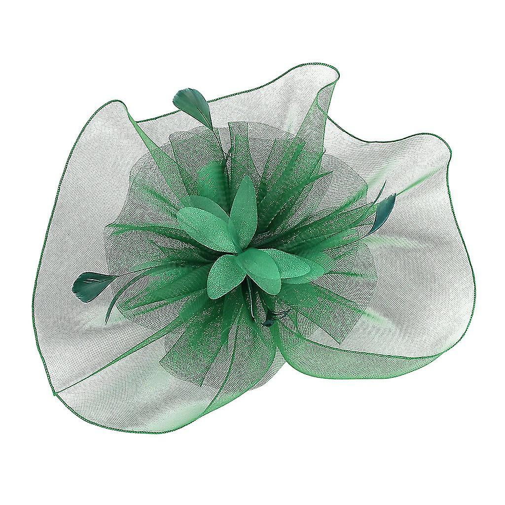 Fascinator Hat Flower Feather Mesh Kentucky Derby Tea Party Hairband ...