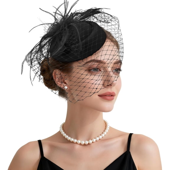 Fascinator Hat Veil Fascinator Party Bridal Wedding Veil Retro Hat Pillbox Hat
