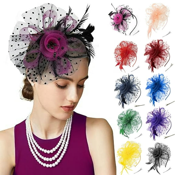 Fascinator Hats for Women Tea Party Hat Kentucky Fascinators Headband Derby Hats Wedding Carnival