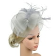 thumbnail image 1 of Fascinator for Women Tea Party Headpiece for Women 1920s Party Hats for Kentucky Fascinators Derby, Cocktail, Wedding, Fancy Dress Party Fascinators Hats for Women Tea Party Grey One Size, 1 of 7