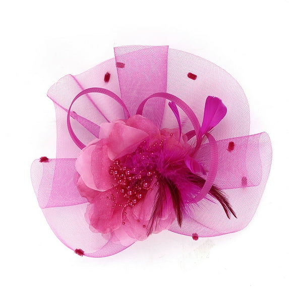 Fascinators Hat for Women Girl Tea Party Hats Headband Headwear Wedding Cocktail Flower Mesh Feathers Hair Clip Ribbons Feathers Hair Hoop Church Hats