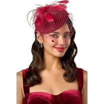 Fascinators Hats 20s 50s Hat Pillbox Hat Cocktail Tea Party Headwear with Veil for Girls and Women