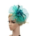 thumbnail image 1 of Fascinators Hats for Women Ribbons Mesh Feather Hat Fashion Kentucky Derby Hat Wedding Fascinator Tea Party Cocktail, Wedding, Fancy Dress Party Fascinators Hats for Women Tea Party Blue One Size, 1 of 2