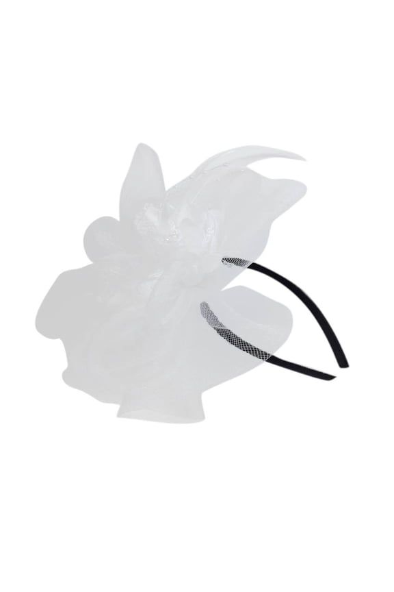 Fascinators Hats for Women Ribbons Mesh Feather Hat Fashion Kentucky Derby Hat Wedding Fascinator Tea Party Cocktail Wedding Fancy Dress Party Fascinators Hats for Women Tea Party White One Size