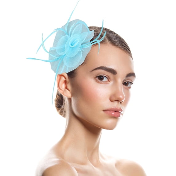 Fascinators Hats for Women Tea Party Hat Flower Mesh Pillbox Hat Kentucky Fascinator Derby Hat for Women Bridal Wedding Church Hat for Women Fascinators Hats for Women Tea Party BU2 One Size