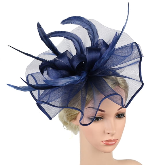 Fascinators Hats for Women Vintage Tea Party Hat Mesh Flower Feathers Kentucky Fascinators Headband Derby Hats for Women Cocktail, Wedding, Fancy Dress Party