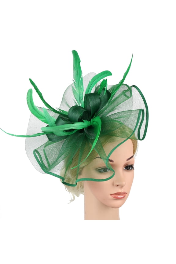 Fascinators Hats for Women Vintage Tea Party Hat Mesh Flower Feathers Kentucky Fascinators Headband Derby Hats for Women Cocktail, Wedding, Fancy Dress Party