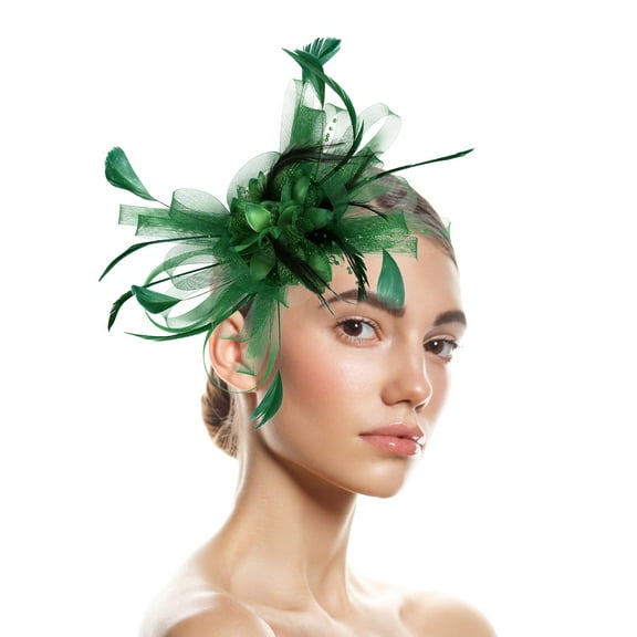 Fascinators Hats for Women Flower for Tea Wedding Church Birdcage Veil
