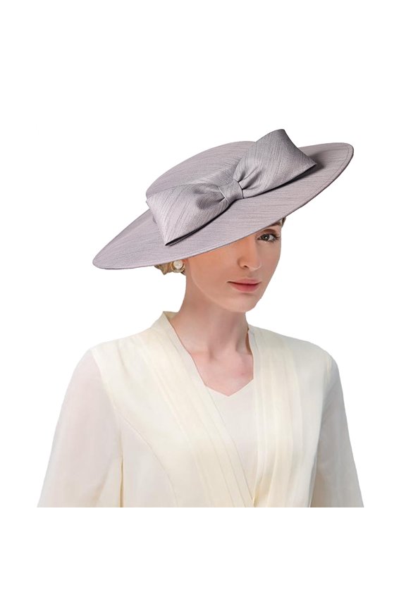 Fascinators Women Wide Brim 20s 50s Derby Pillbox Hat Bowknot Cocktail Tea Party Church Dress Hats