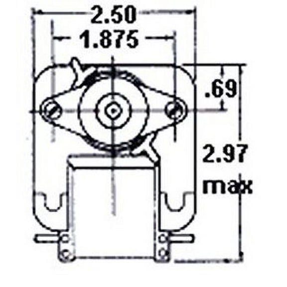 Fasco C-Frame Vent Fan Motor .59 amps 3000 RPM 120V # K614 (CW rotation)