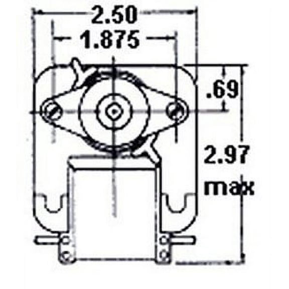Fasco C-Frame Vent Fan Motor .77 amps 3000 RPM 115V # K109 (CCW rotation)