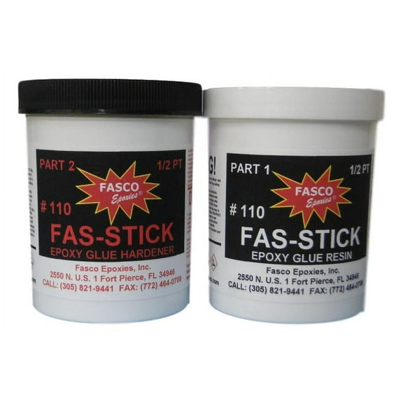 Fasco Epoxies 110 Epoxy Glue Pint Kit (Wood, Aluminum, Fiberglass, Etc.)