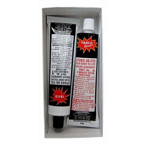 Fasco Epoxo-88 | 6min Set Epoxy Paste Clear Adhesive Glue 18oz Tube kit
