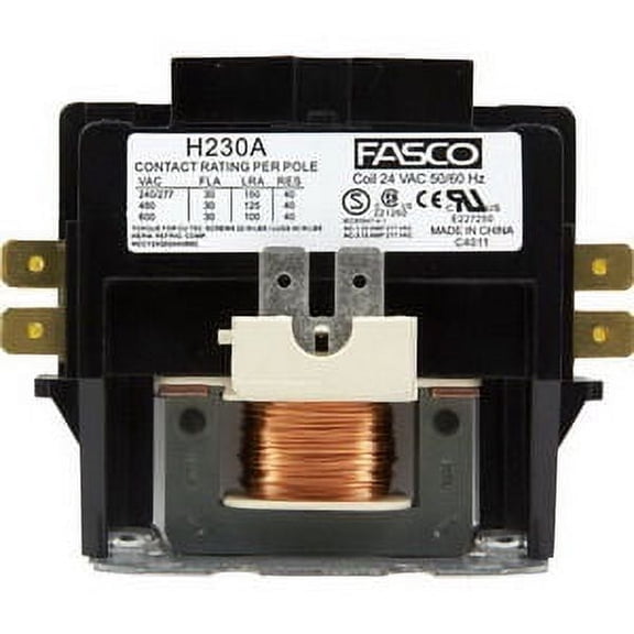 Fasco H230A 2 Pole 30A Definite Purpose Contactor (24V)