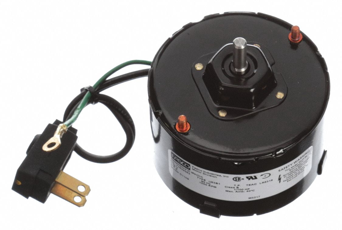 HVAC Motor,TEAO,1/100 HP,1550 rpm,Sleeve D1109